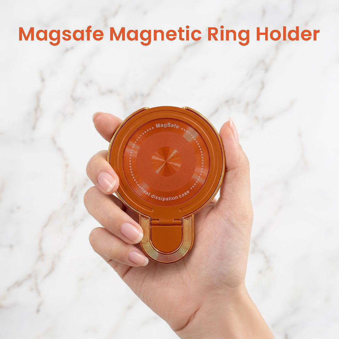 Samsung Galaxy A36 5G Invincible Bracket Ring Stand Airbag Cosmic Orange Case