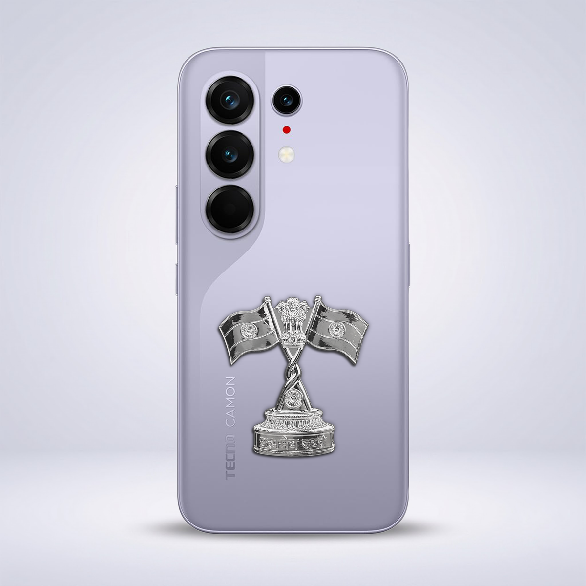Tecno Camon 50 Ultra 5G Compatible Satyamev Jayate 3D Metal Emblem Sticker