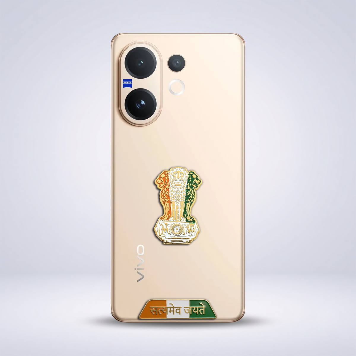 Vivo T4 Pro 5G Compatible Satyamev Jayate 3D Metal Emblem Sticker