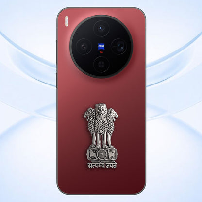 Vivo X300 5G Compatible Satyamev Jayate 3D Metal Emblem Sticker
