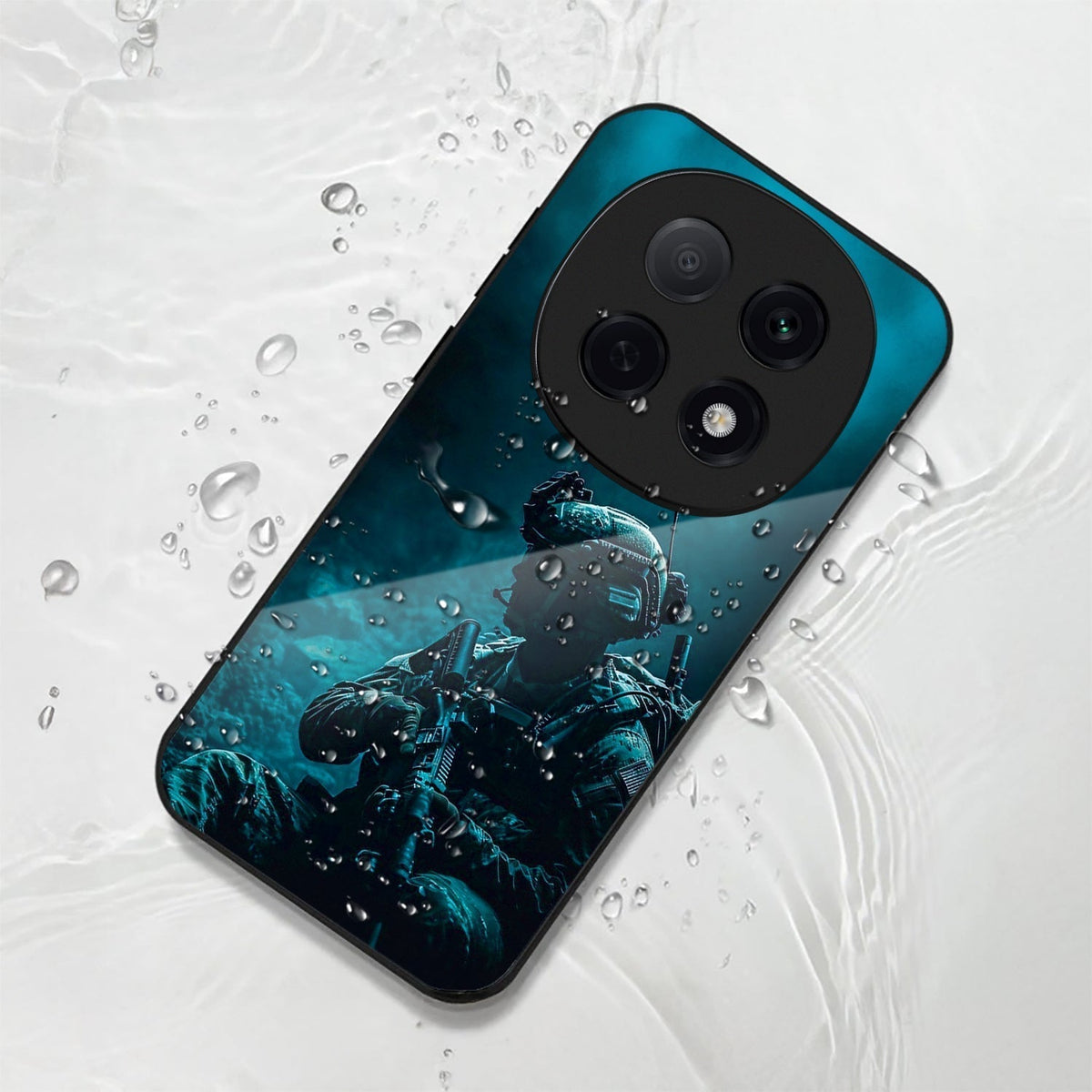 OPPO F29 Pro 5G Premium Acrylic Shockproof Glass Back Case (Soldier Case)