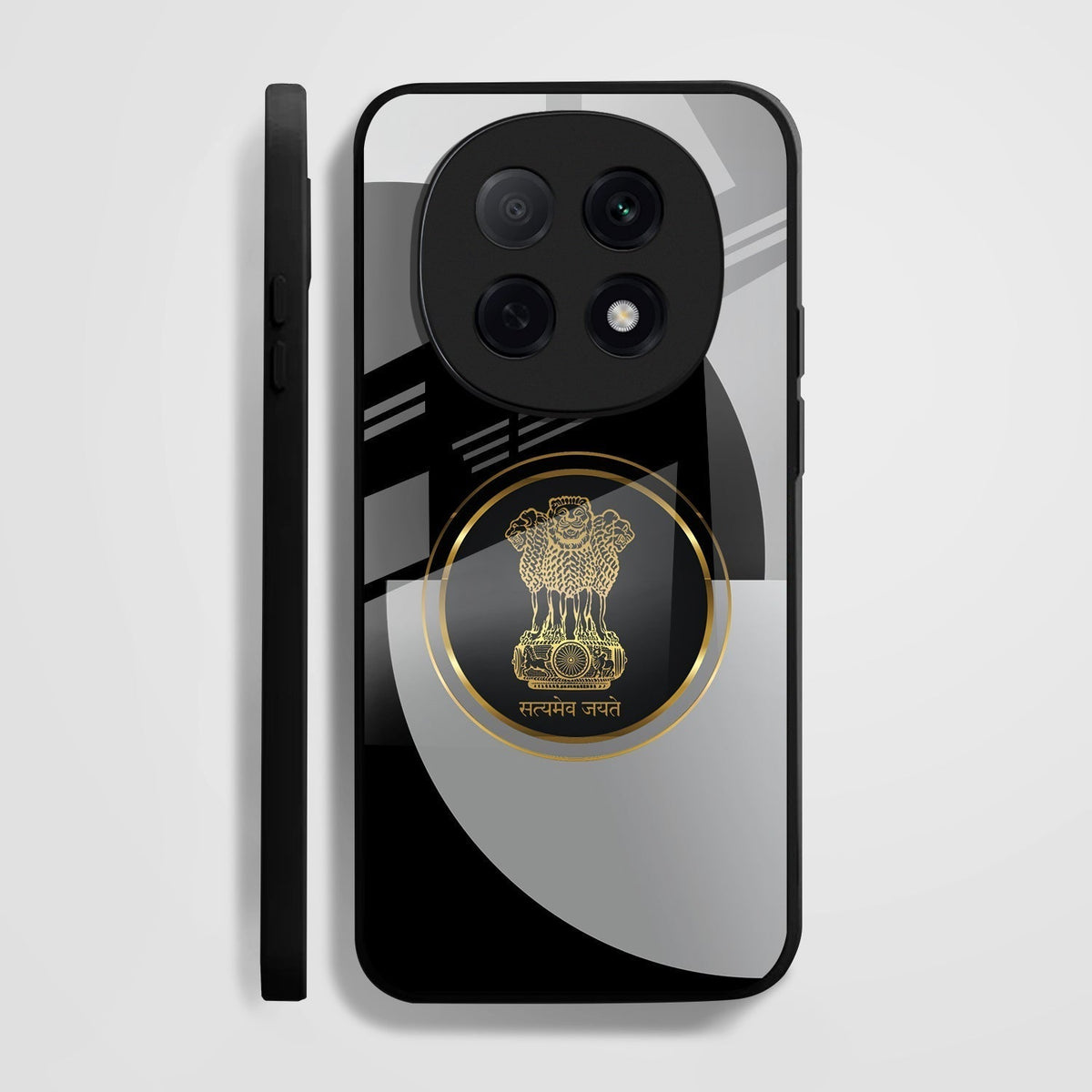 Oppo F29 Pro 5G Premium Acrylic Shockproof Glass Back Case (Satyamev Noir)