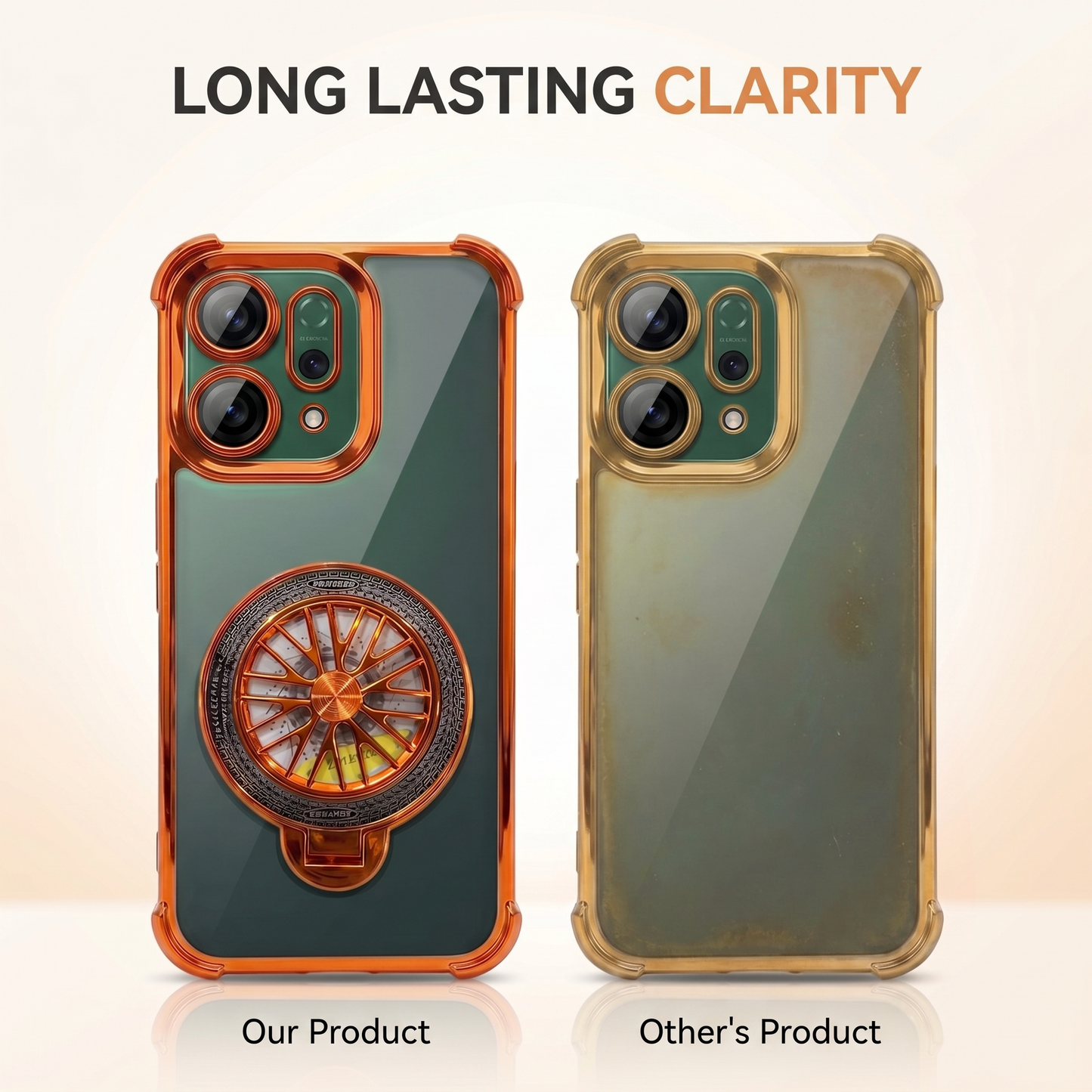 OPPO Reno 14 5G Stress Buster Wheel Rotating Airbag Cosmic Orange Case