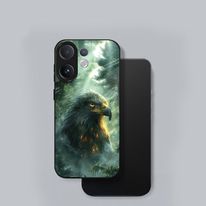 Vivo V60 5G Phone case with an eagle design on a gray background