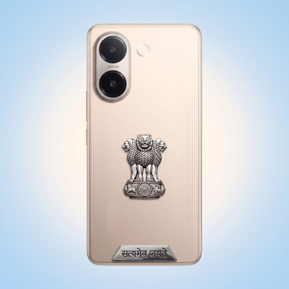 Vivo V60e 5G Compatible Satyamev Jayate 3D Metal Emblem Sticker