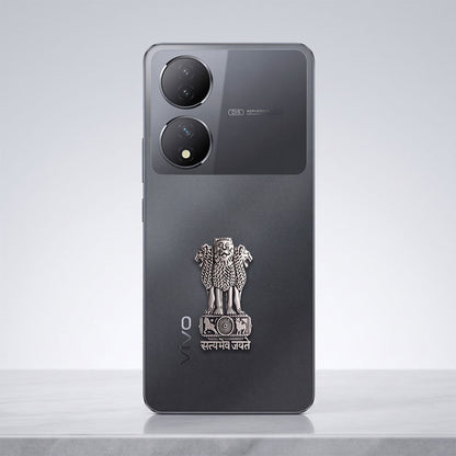 Vivo Y100 5G Compatible Satyamev Jayate 3D Metal Emblem Sticker