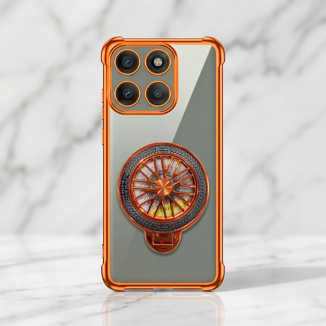 Motorola Edge 60 Pro 5G Stress Buster Wheel Rotating Airbag Cosmic Orange Case