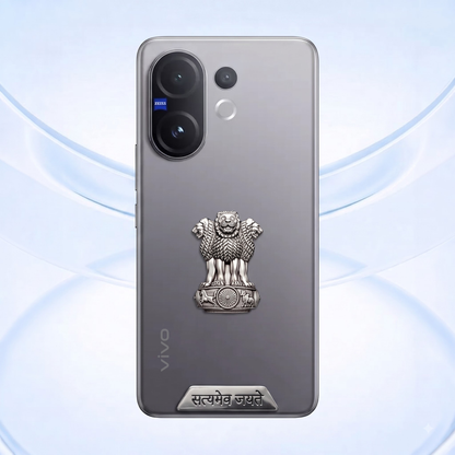 Vivo V60 5G Compatible Satyamev Jayate 3D Metal Emblem Sticker