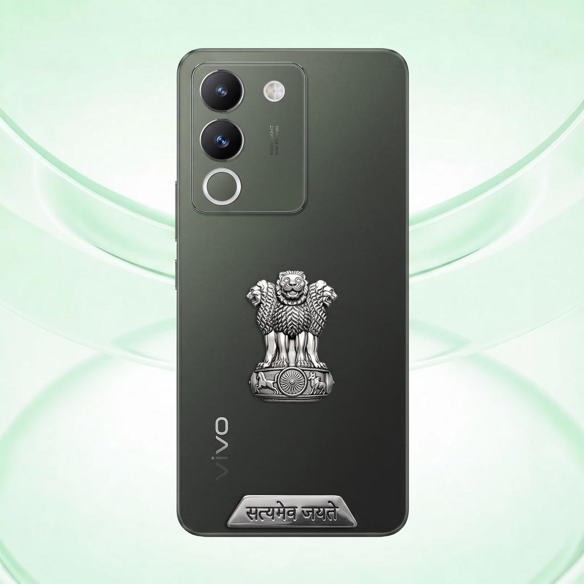 Vivo Y200 5G Compatible Satyamev Jayate 3D Metal Emblem Sticker