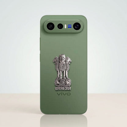 Vivo X300 FE 5G Compatible Satyamev Jayate 3D Metal Emblem Sticker