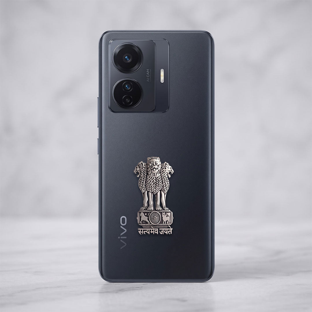Vivo T1 Pro 5G Compatible Satyamev Jayate 3D Metal Emblem Sticker