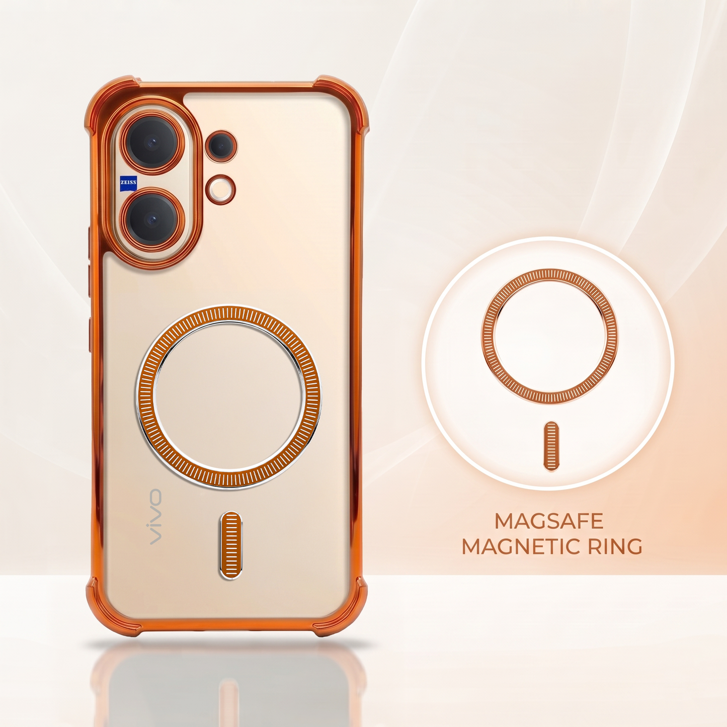 Vivo V60 5G Magsafe Airbag Cosmic Orange Case