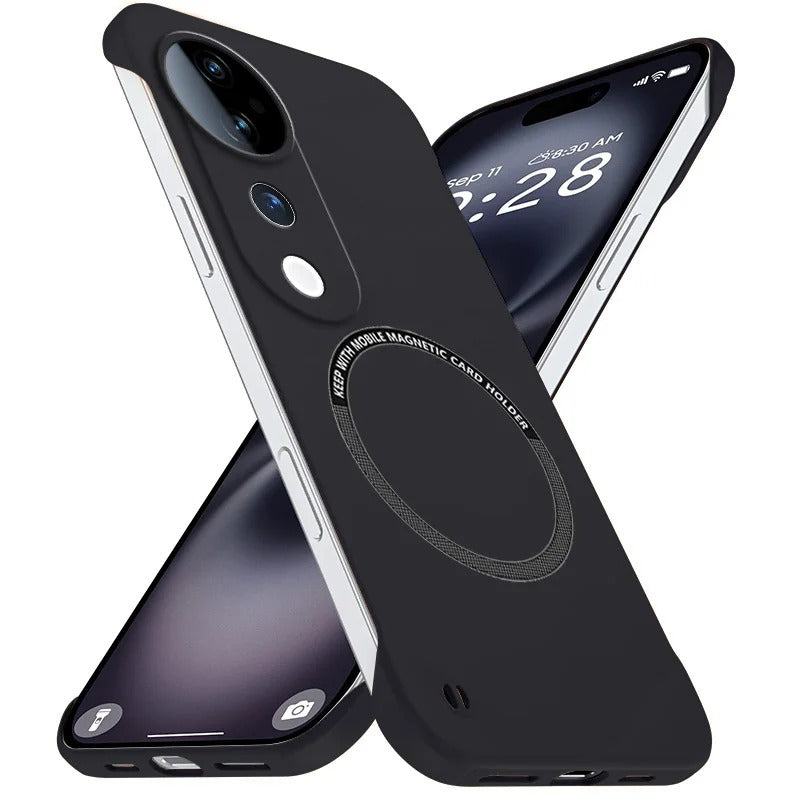 Vivo V50 Frameless Magnetic Wireless Charging Case — Ultra-Slim Clear MagSafe Compatible Cover