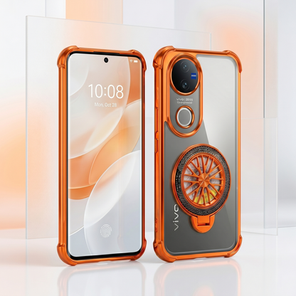 Vivo V50 5G Stress Buster Wheel Rotating Airbag Cosmic Orange Case