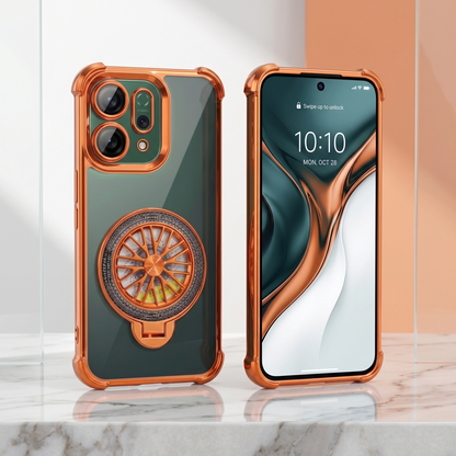 OPPO Reno 14 5G Stress Buster Wheel Rotating Airbag Cosmic Orange Case