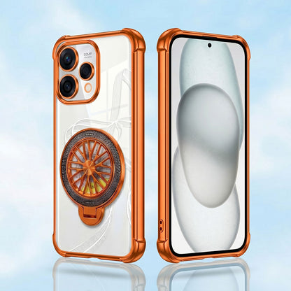 OPPO Reno 15 5G Stress Buster Wheel Rotating Airbag Cosmic Orange Case