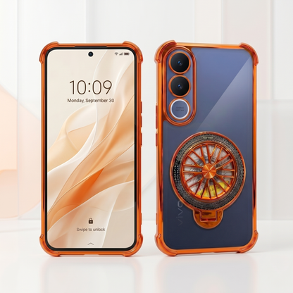 Vivo V70 FE 5G Stress Buster Wheel Rotating Airbag Cosmic Orange Case