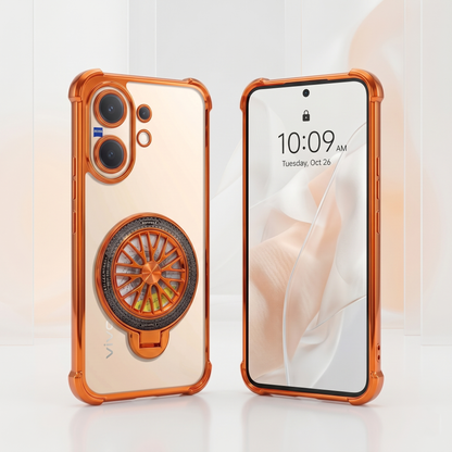 Vivo V60 5G Stress Buster Wheel Rotating Airbag Cosmic Orange Case