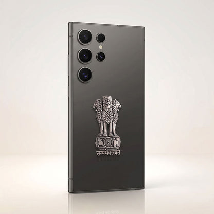 Samsung Galaxy S24 Ultra 5G Compatible Satyamev Jayate 3D Metal Emblem Sticker