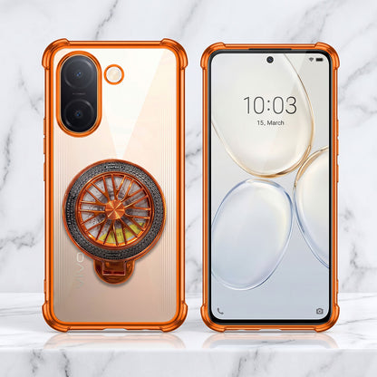 Vivo V60e 5G Stress Buster Wheel Rotating Airbag Cosmic Orange Case