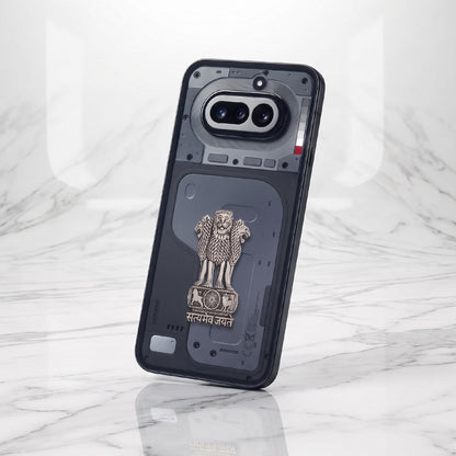 Nothing Phone 4A 5G Compatible Satyamev Jayate 3D Metal Emblem Sticker
