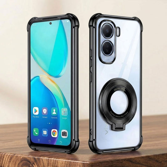 Vivo T5 Pro 5G Original Luxury Magnifier Ring Stand Shockproof Airbags Corner Case