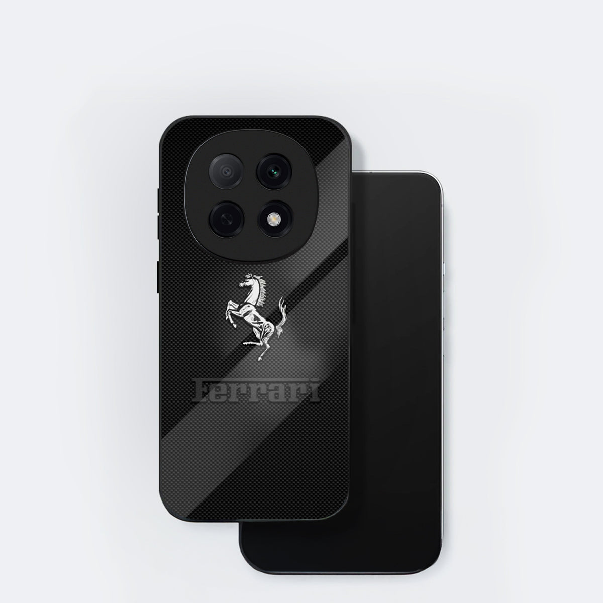 OPPO F29 Pro 5G Premium Acrylic Shockproof Glass Back Case (Ferrari Carbon Fiber)