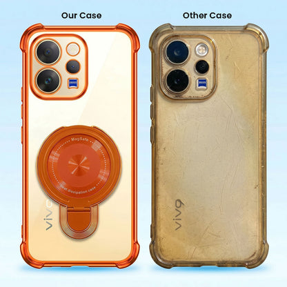 Vivo V70 5G Invincible Bracket Ring Stand Airbag Cosmic Orange Case