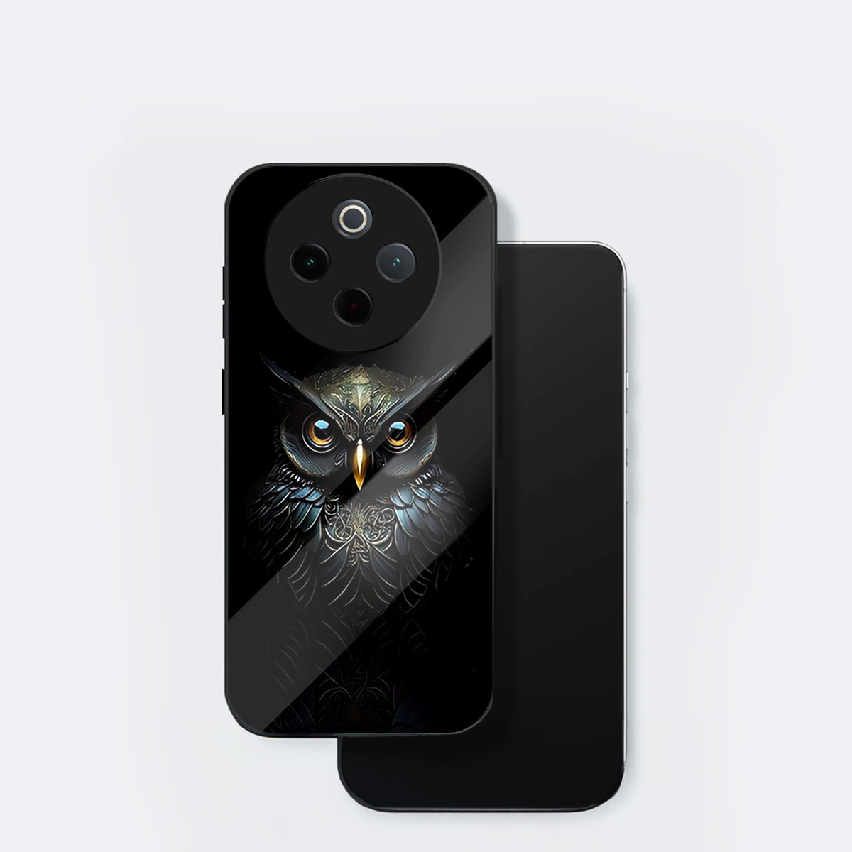 Vivo T4 5G Premium Acrylic Shockproof Glass Back Case (Midnight Owl)