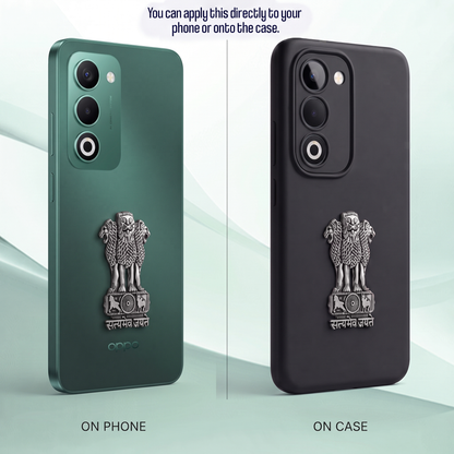 Oppo A5 5G Compatible Satyamev Jayate 3D Metal Emblem Sticker