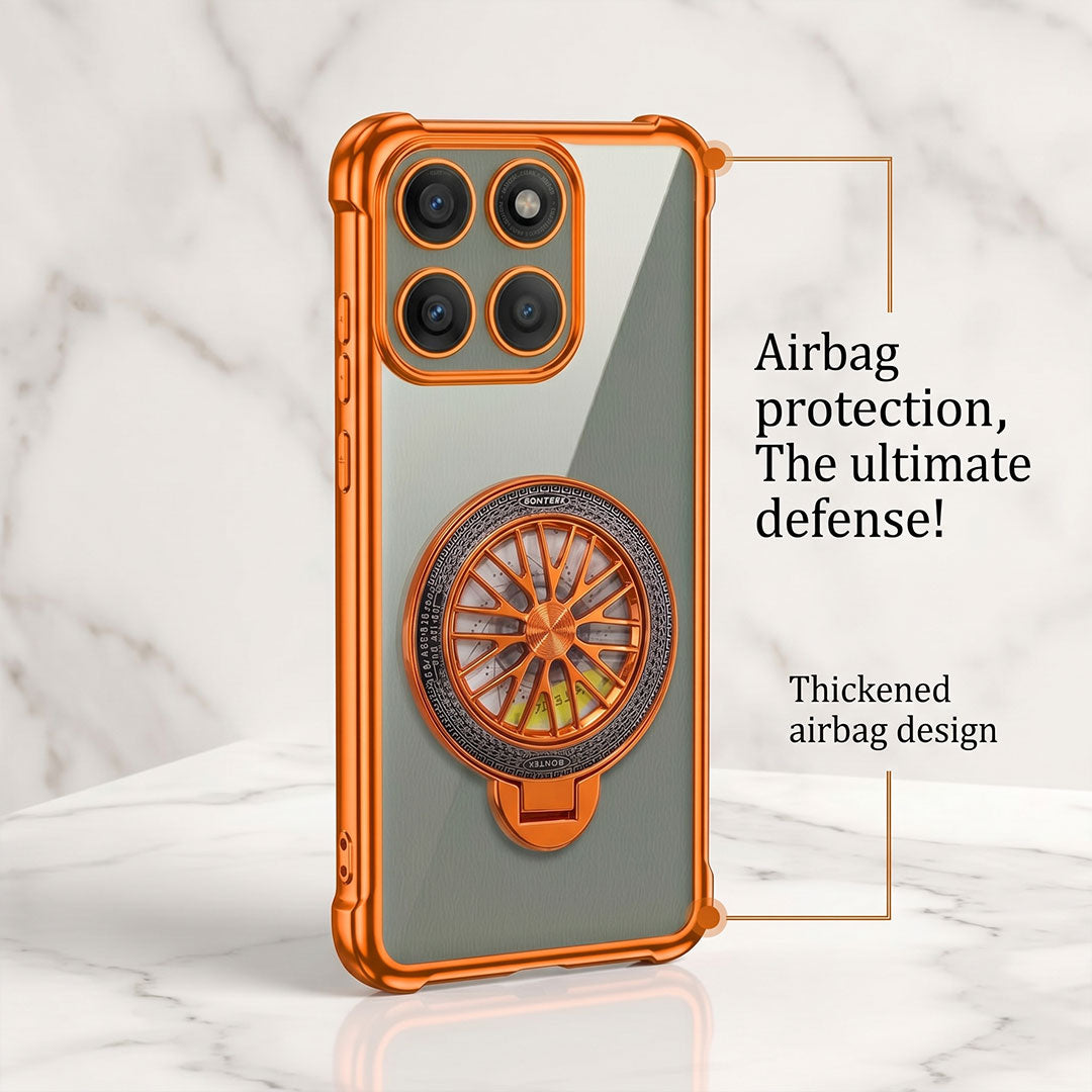 Motorola Edge 60 Pro 5G Stress Buster Wheel Rotating Airbag Cosmic Orange Case