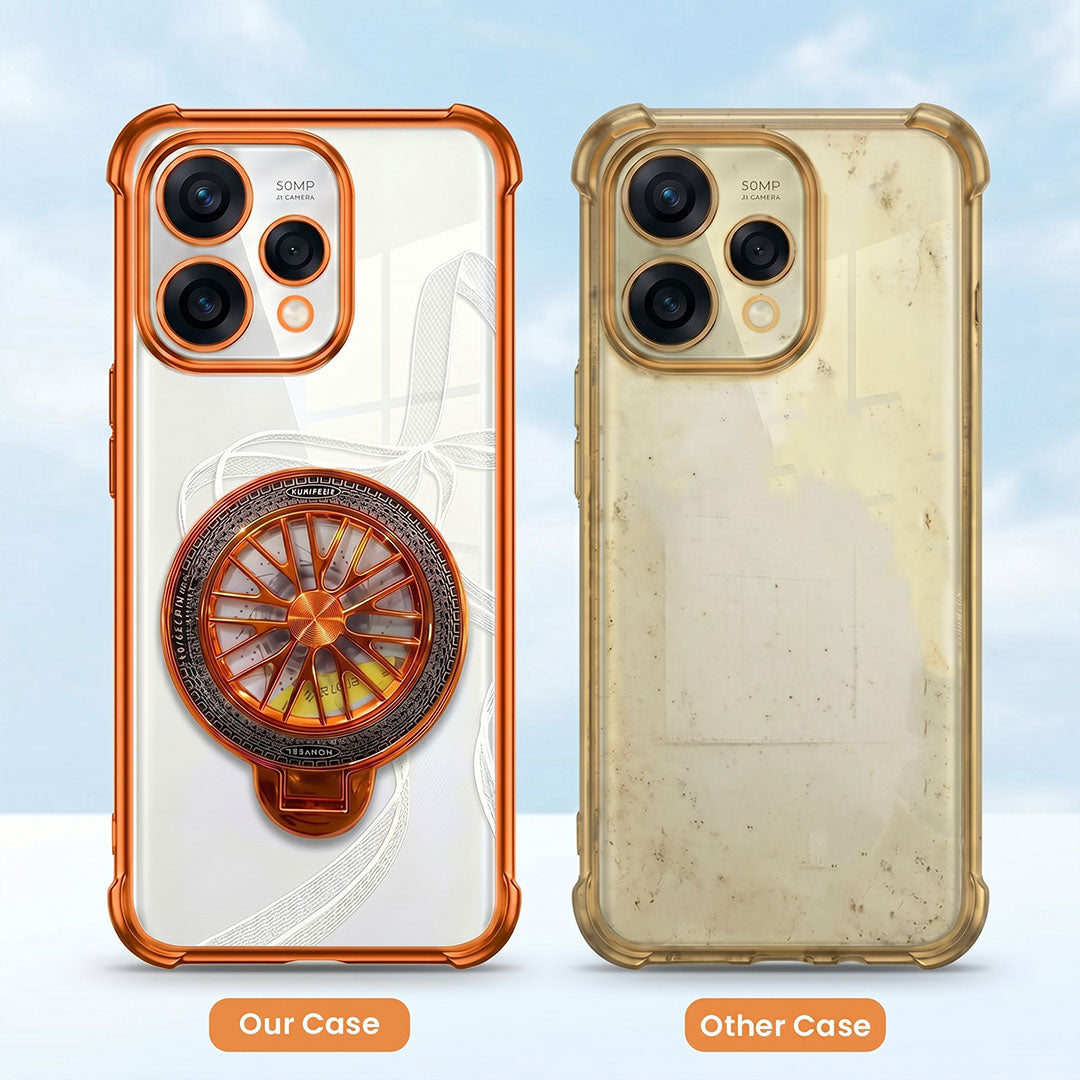 OPPO Reno 15 5G Stress Buster Wheel Rotating Airbag Cosmic Orange Case