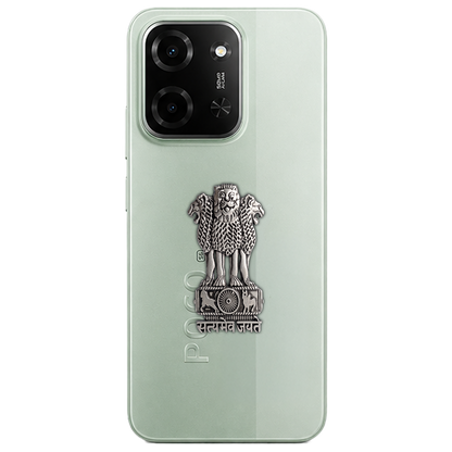 POCO C85 5G Compatible Satyamev Jayate 3D Metal Emblem Sticker