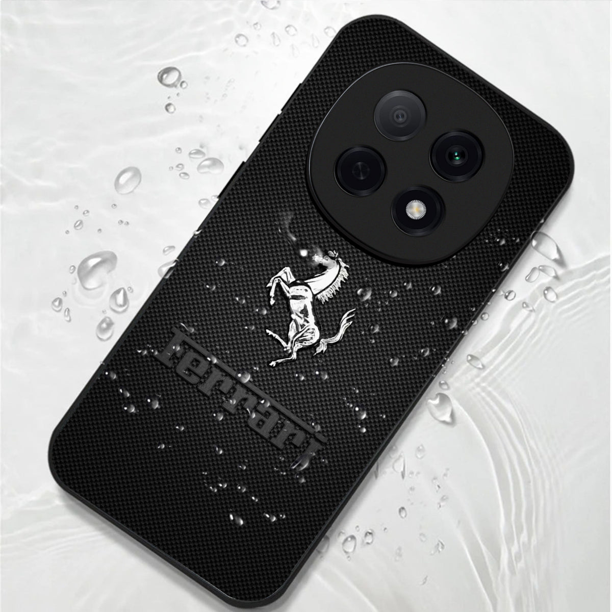 OPPO F29 Pro 5G Premium Acrylic Shockproof Glass Back Case (Ferrari Carbon Fiber)