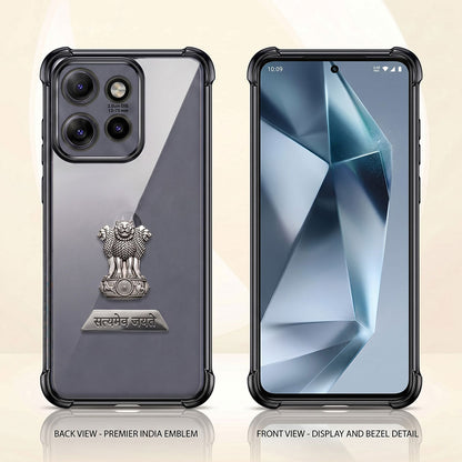 Motorola Edge 50 5G Satyamev Jayate 2-in-1 Emblem Transparent Shockproof Airbag Case