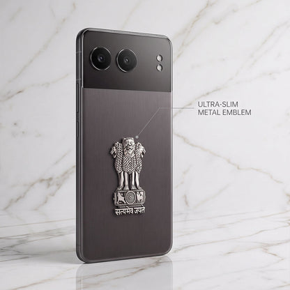 One Plus Nord 4 5G Compatible Satyamev Jayate 3D Metal Emblem Sticker