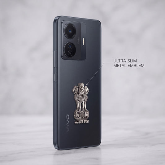 OPPO F29 Pro 5G Compatible Satyamev Jayate 3D Metal Emblem Sticker