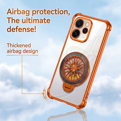 Oppo Reno 15 Pro Mini 5G Stress Buster Wheel Rotating Airbag Cosmic Orange Case