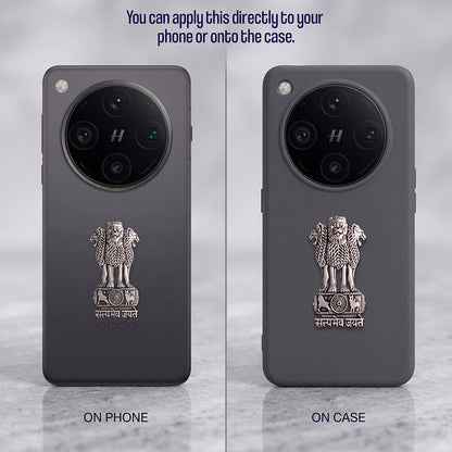 OPPO Find X8 Pro 5G Compatible Satyamev Jayate 3D Metal Emblem Sticker