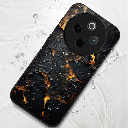 Vivo T4 5G Premium Acrylic Shockproof Glass Back Case (Volcanic Gold)