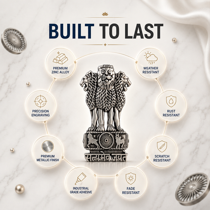 Google Pixel 10 5G Compatible Satyamev Jayate 3D Metal Emblem Sticker