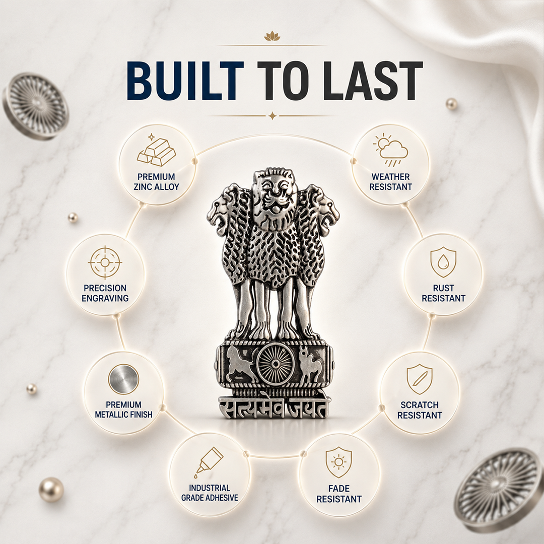 Tecno Camon 50 5G Compatible Satyamev Jayate 3D Metal Emblem Sticker