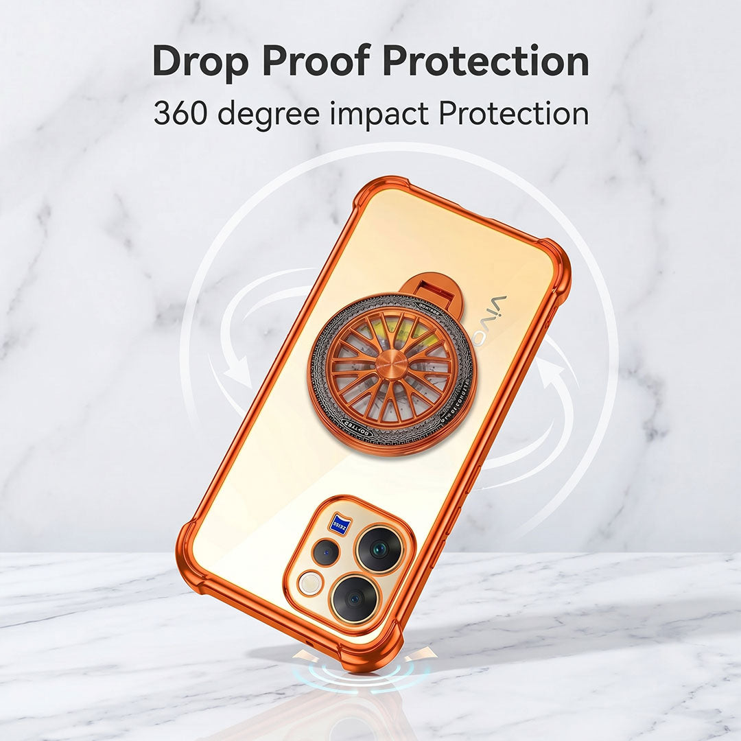 Vivo V70 5G Stress Buster Wheel Rotating Airbag Cosmic Orange Case
