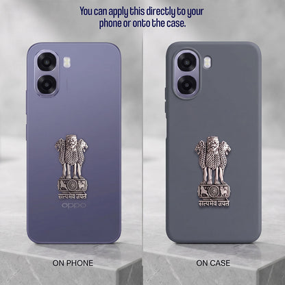 OPPO A6s 5G Compatible Satyamev Jayate 3D Metal Emblem Sticker