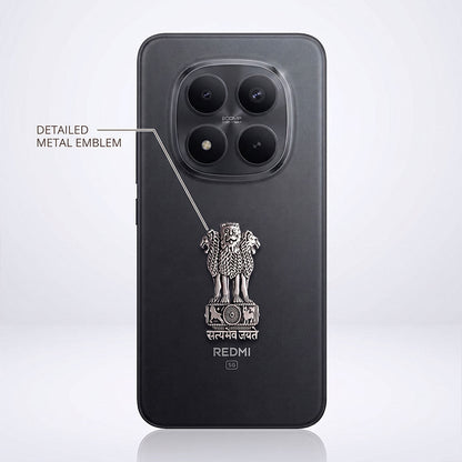 Redmi Note 15 Pro 5G Compatible Satyamev Jayate 3D Metal Emblem Sticker