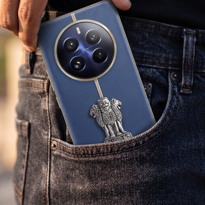 Realme 12 Pro+ 5G Compatible Satyamev Jayate 3D Metal Emblem Sticker