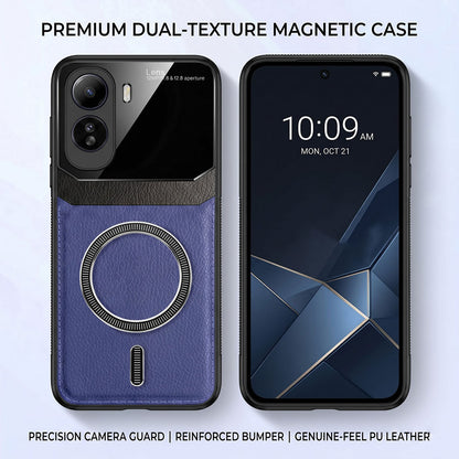 Vivo T5 Pro 5G Premium Magsafe Magnetic Leather Lens Protective Case