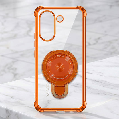 Vivo V60e 5G Invincible Bracket Ring Stand Airbag Cosmic Orange Case