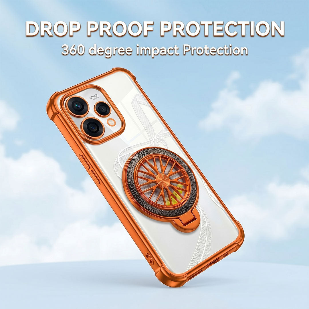 OPPO Reno 15 5G Stress Buster Wheel Rotating Airbag Cosmic Orange Case
