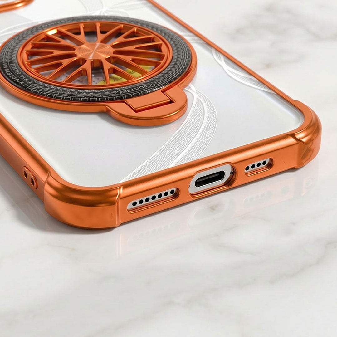 Oppo Reno 15 Pro Mini 5G Stress Buster Wheel Rotating Airbag Cosmic Orange Case